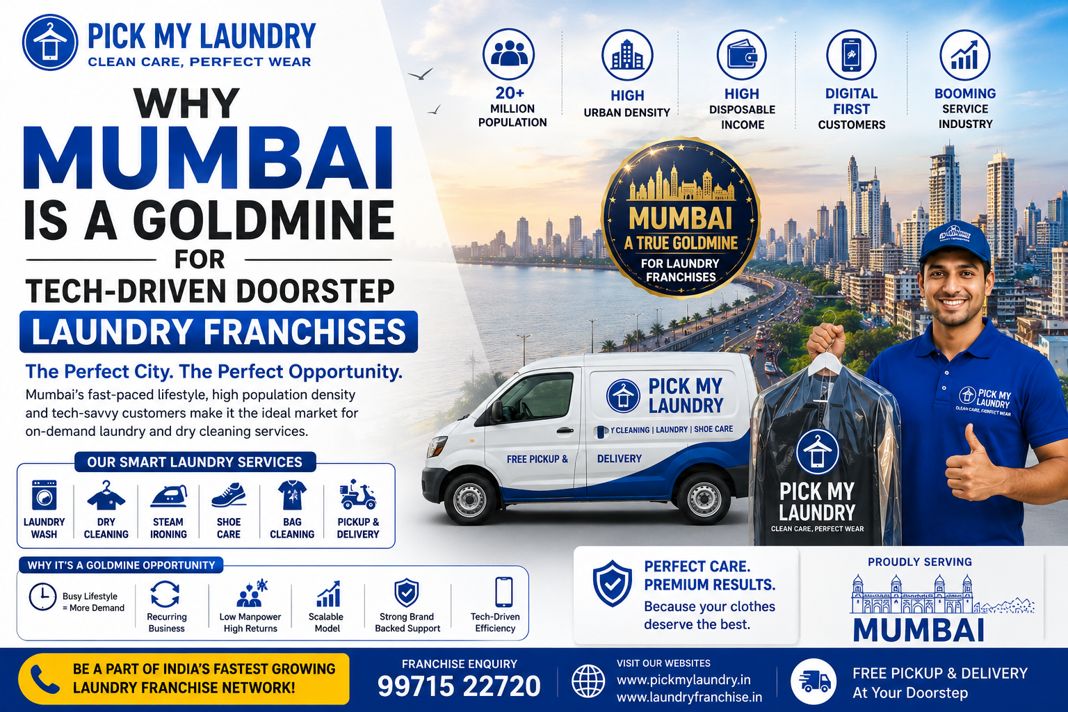 Why Mumbai is a Goldmine for Tech-Driven Doorstep Laundry Franchises | Pick My Laundry