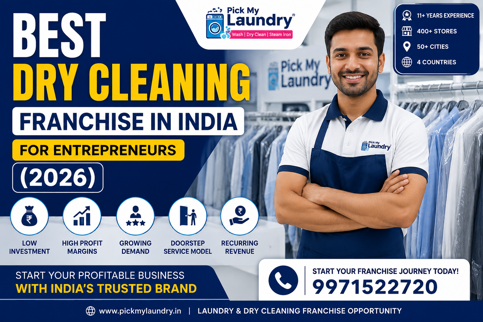 Best Dry Cleaning Franchise in India for Entrepreneurs (2026) | Pick My Laundry